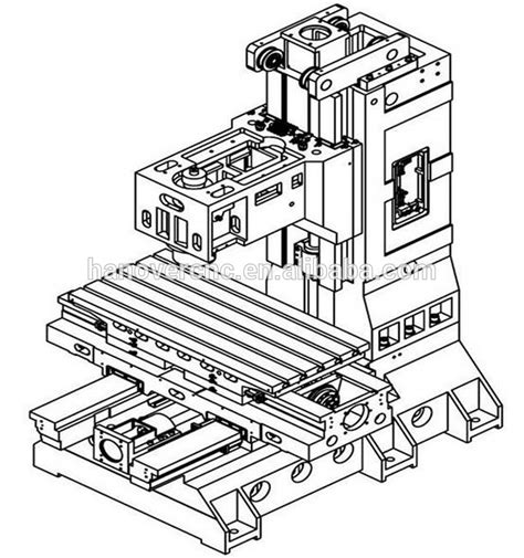 cnc machine dwg|vertical milling machine drawing.